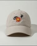 CrashCount embroidered khaki cap front product photo