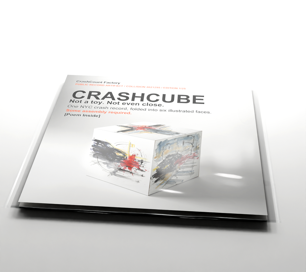 CRASHCUBE clear plastic sleeve package shot for collision 4621295