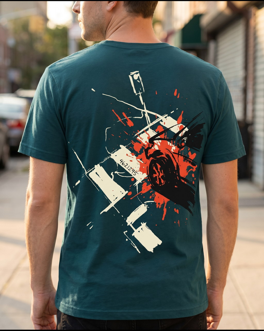 CrashCount Factory 4621295 Atlantic shirt back print on model mockup